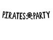 Picture of BANNER PIRATES PARTY BLACK 14X100CM